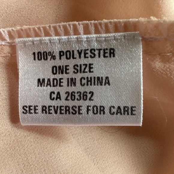 Maureen’s Secret Peach Embroidered Slip O/S - Picture 7 of 7